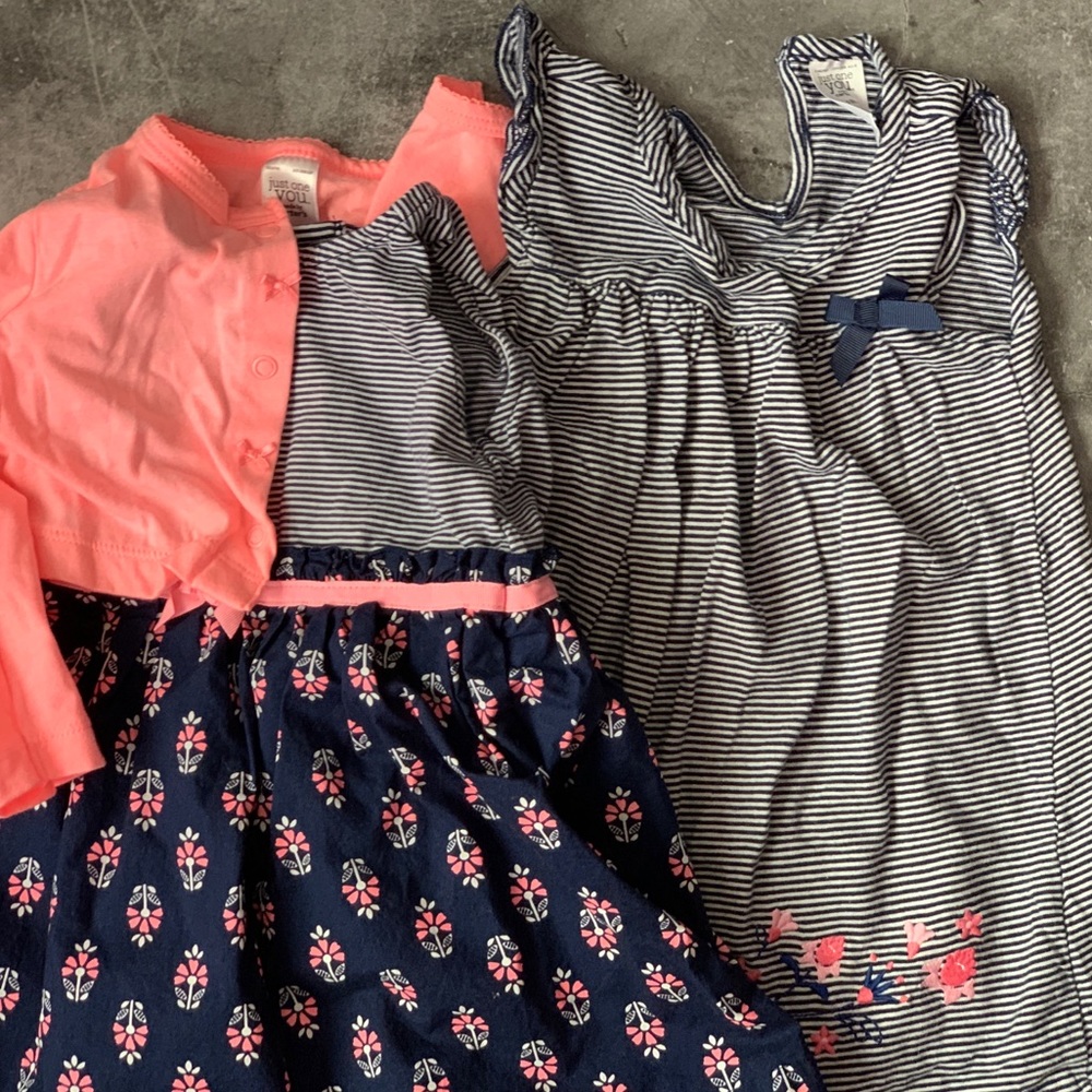 Bundle of TWO (2) Dresses with Matching Cardigan
